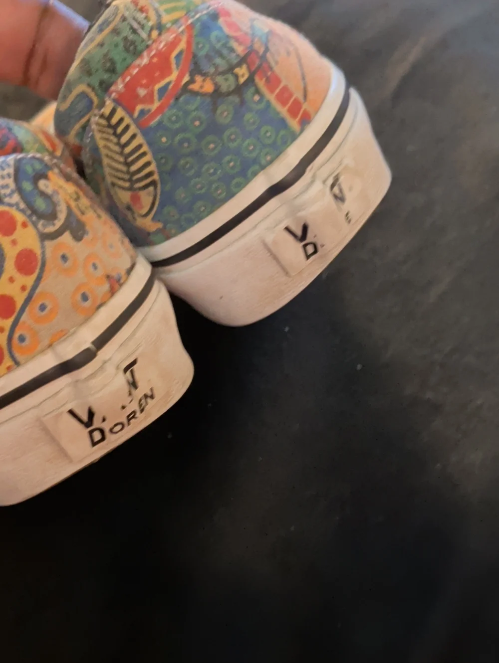 Vans Slip-On Sneakers with Multicolor Paisley Print